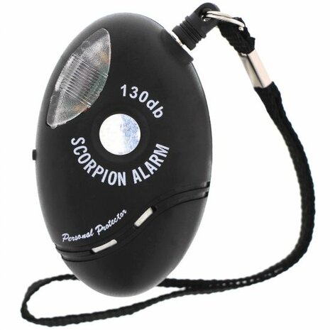 Persoonsalarm (130db) met lamp en  deuralarm functie - Scorpion 